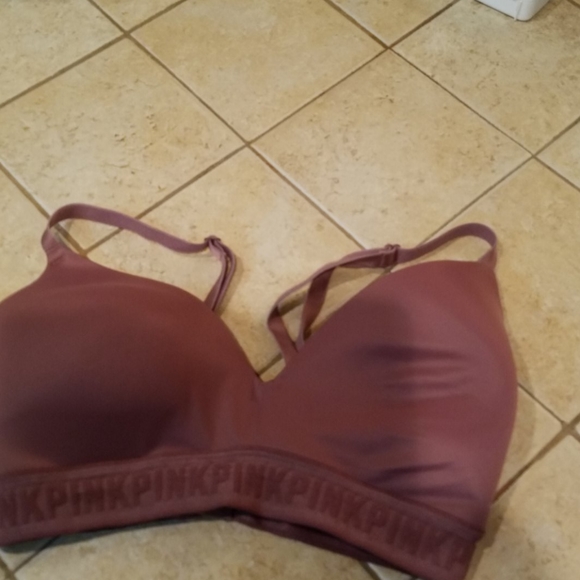 PINK Victoria's Secret Other - Pink By Victoria Secret Wireless Lightly Dark Pink Sz 32 DD